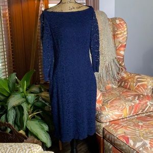 Ralph Lauren Navy Blue Dress SZ 8